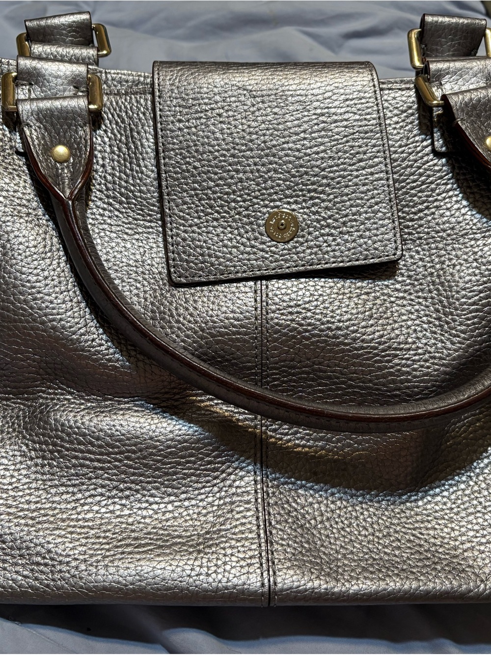 kate spade Metallic Pewter Shoulder Bag